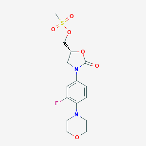 molecular formula C15H19FN2O6S B193886 (R)-(3-(3-Fluoro-4-morpholinophenyl)-2-oxooxazolidin-5-yl)methyl methanesulfonate CAS No. 174649-09-3