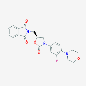 molecular formula C22H20FN3O5 B193906 (S)-2-((3-(3-Fluoro-4-morpholinophenyl)-2-oxooxazolidin-5-yl)methyl)isoindoline-1,3-dione CAS No. 168828-89-5