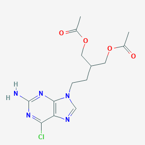 molecular formula C14H18ClN5O4 B193908 9-(4-Acetoxy-3-acetoxymethylbut-1-yl)-2-amino-6-chloropurine CAS No. 97845-60-8