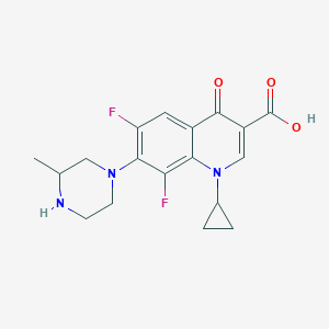 molecular formula C18H19F2N3O3 B193931 1-环丙基-6,8-二氟-7-(3-甲基哌嗪-1-基)-4-氧代-1,4-二氢喹啉-3-羧酸 CAS No. 103460-89-5
