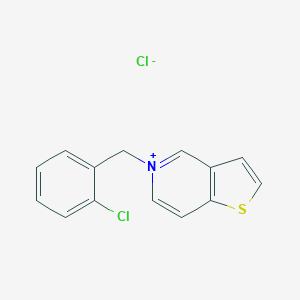molecular formula C14H11Cl2NS B193932 5-(2-Chlorobenzyl)thieno(3,2-C)pyridinium chloride CAS No. 53885-64-6