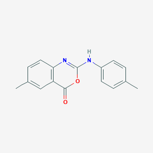 molecular formula C16H14N2O2 B019394 6-Methyl-2-(p-tolylamino)-4H-benzo[d][1,3]oxazin-4-one CAS No. 86672-58-4