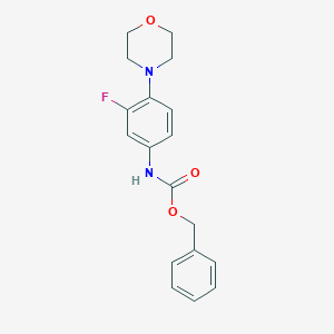 B193943 Benzyl (3-fluoro-4-morpholinophenyl)carbamate CAS No. 168828-81-7