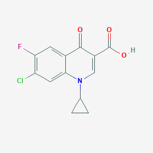 molecular formula C13H9ClFNO3 B193946 7-Chloro-1-cyclopropyl-6-fluoro-1,4-dihydro-4-oxoquinoline-3-carboxylic acid CAS No. 86393-33-1