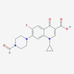 molecular formula C18H18FN3O4 B193957 1-Cyclopropyl-6-fluoro-7-(4-formylpiperazin-1-yl)-4-oxo-1,4-dihydroquinoline-3-carboxylic acid CAS No. 93594-39-9