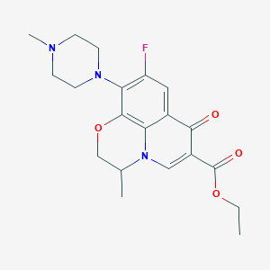 Ethyl 9-fluoro-3-methyl-10-(4-methylpiperazin-1-yl)-7-oxo-3,7-dihydro-2H-[1,4]oxazino[2,3,4-ij]quinoline-6-carboxylate