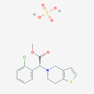 molecular formula C16H18ClNO6S2 B193973 (R)-Methyl 2-(2-chlorophenyl)-2-(6,7-dihydrothieno[3,2-c]pyridin-5(4H)-yl)acetate sulfate CAS No. 120202-71-3