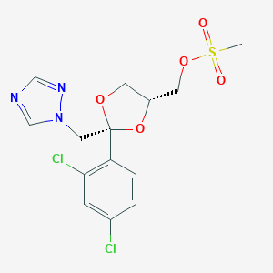 molecular formula C14H15Cl2N3O5S B193985 [(2R)-2-(2,4-dichlorophenyl)-2-(1,2,4-triazol-1-ylmethyl)-1,3-dioxolan-4-yl]methyl methanesulfonate CAS No. 67914-86-7