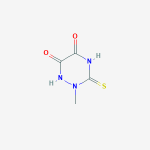 molecular formula C4H5N3O2S B193997 Tetrahydro-2-methyl-3-thioxo-1,2,4-triazine-5,6-dione CAS No. 58909-39-0