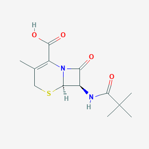 molecular formula C13H18N2O4S B194008 (6R,7R)-7-[(2,2-dimethyl-1-oxopropyl)amino]-3-methyl-8-oxo-5-thia-1-azabicyclo[4.2.0]oct-2-ene-2-carboxylic Acid CAS No. 146794-70-9