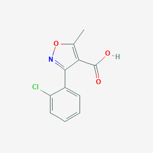 B194088 3-(2-Chlorophenyl)-5-methylisoxazole-4-carboxylic acid CAS No. 23598-72-3