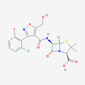 molecular formula C19H16ClFN3O6S Na B194179 5-Hydroxymethylflucloxacillin CAS No. 75524-31-1