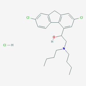 molecular formula C23H30Cl3NO B194206 2-(Dibutylamino)-1-(2,7-dichloro-9H-fluoren-4-YL)ethanol hydrochloride CAS No. 53221-07-1