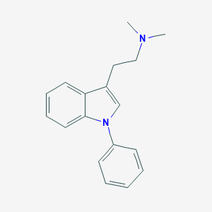 molecular formula C18H20N2 B019421 Indole, 3-(2-(dimethylamino)ethyl)-1-phenyl- CAS No. 109692-21-9
