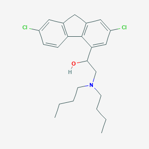 molecular formula C23H29Cl2NO B194214 2,7-Dichloro-alpha-[(dibutylamino)methyl]-9H-fluorene-4-methanol CAS No. 69759-61-1