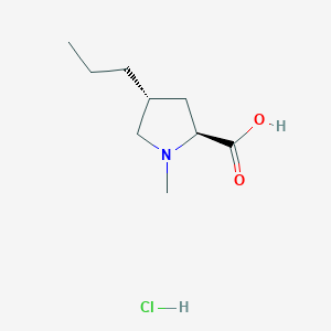 molecular formula C9H18ClNO2 B194236 (4R)-1-Methyl-4-propyl-L-proline Hydrochloride CAS No. 6734-79-8