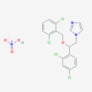 molecular formula C18H14Cl4N2O.HNO3 B194237 Isoconazole nitrate CAS No. 24168-96-5