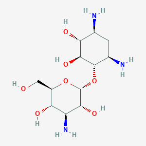 (2S,3R,4S,5S,6R)-4-amino-2-[(1S,2S,3R,4S,6R)-4,6-diamino-2,3-dihydroxycyclohexyl]oxy-6-(hydroxymethyl)oxane-3,5-diol