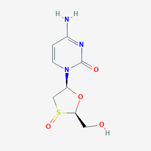 molecular formula C8H11N3O4S B194295 Lamivudine sulfoxide, (3RS)- CAS No. 1235712-40-9
