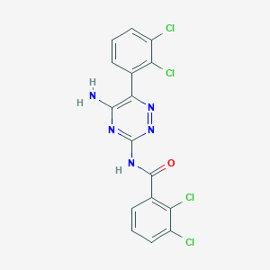 molecular formula C16H9Cl4N5O B194303 N-(5-Amino-6-(2,3-dichlorophenyl)-1,2,4-triazin-3-yl)-2,3-dichlorobenzamide CAS No. 252186-79-1