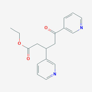 molecular formula C17H18N2O3 B019435 Ethyl 5-oxo-3,5-DI(3-pyridyl)pentanoate CAS No. 200571-38-6