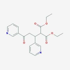 molecular formula C20H22N2O5 B019436 2-羧乙氧基-5-氧代-3,5-二(3-吡啶基)戊酸乙酯 CAS No. 200571-36-4