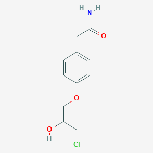 molecular formula C11H14ClNO3 B194391 2-(4-(3-氯-2-羟基丙氧基)苯基)乙酰胺 CAS No. 115538-83-5
