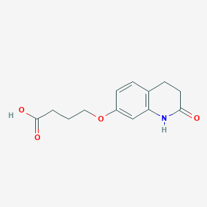 molecular formula C13H15NO4 B194440 4-[(2-Oxo-1,2,3,4-tetrahydroquinolin-7-yl)oxy]butanoic acid CAS No. 58899-27-7