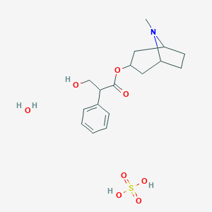 molecular formula C34H50N2O11S B194441 Atropine sulfate monohydrate CAS No. 5908-99-6