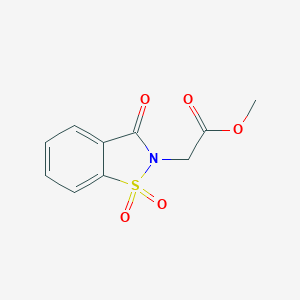 molecular formula C10H9NO5S B019445 Saccharin N-(2-Acetic Acid Methyl Ester) CAS No. 6639-62-9