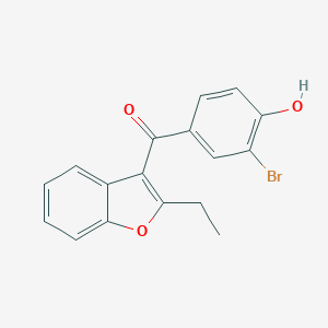 molecular formula C17H13BrO3 B194452 Bromobenzarone CAS No. 94729-09-6