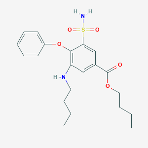 molecular formula C21H28N2O5S B194464 Butyl 3-aminosulphonyl-5-butylamino-4-phenoxybenzoate CAS No. 32643-00-8