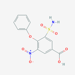 3-Nitro-4-phenoxy-5-sulfamoylbenzoic acid