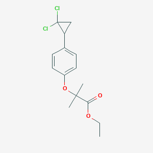molecular formula C15H18Cl2O3 B194482 Ethyl 2-[4-(2,2-dichlorocyclopropyl)phenoxy]-2-methylpropionate CAS No. 52179-28-9