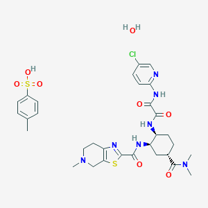 molecular formula C24H30ClN7O4S·C7H8O3S·H2O B194557 Edoxaban tosylate monohydrate CAS No. 1229194-11-9