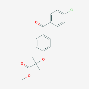 molecular formula C18H17ClO4 B194594 Methyl 2-[4-(4-chlorobenzoyl)phenoxy]-2-methylpropanoate CAS No. 42019-07-8