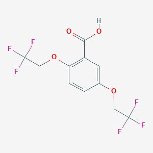 molecular formula C11H8F6O4 B194603 2,5-双(2,2,2-三氟乙氧基)苯甲酸 CAS No. 35480-52-5
