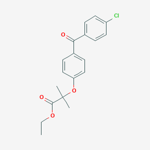 molecular formula C19H19ClO4 B194606 Ethyl 2-[4-(4-chlorobenzoyl)phenoxy]-2-methylpropanoate CAS No. 42019-08-9