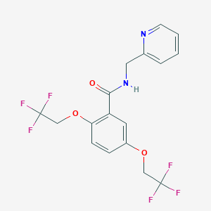molecular formula C17H14F6N2O3 B194607 N-(2-Pyridylmethyl)-2,5-bis(2,2,2-trifluoroethoxy)benzamide CAS No. 57415-36-8