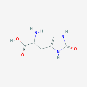 B194616 (+-)-alpha-Amino-2,3-dihydro-2-oxo-1H-imidazole-4-propanoic acid CAS No. 151436-49-6
