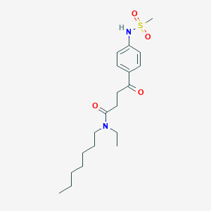molecular formula C20H32N2O4S B194639 N-Ethyl-N-heptyl-4-(4-(methylsulfonamido)phenyl)-4-oxobutanamide CAS No. 100632-58-4