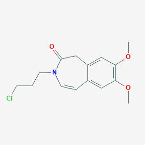 molecular formula C15H18ClNO3 B194655 3-(3-氯丙基)-1,3-二氢-7,8-二甲氧基-2H-3-苯并氮杂菲-2-酮 CAS No. 85175-59-3