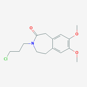 molecular formula C15H20ClNO3 B194662 3-(3-Chloropropyl)-7,8-dimethoxy-4,5-dihydro-1H-benzo[d]azepin-2(3H)-one CAS No. 85175-65-1