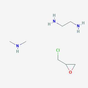 molecular formula C7H20ClN3O B019467 1,2-乙二胺，与（氯甲基）环氧乙烷和N-甲基甲胺的聚合物 CAS No. 42751-79-1