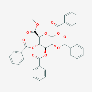 molecular formula C₃₅H₂₈O₁₁ B019474 methyl (2S,3S,4S,5R)-3,4,5,6-tetrabenzoyloxyoxane-2-carboxylate CAS No. 201789-32-4