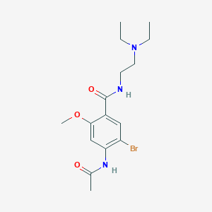 molecular formula C16H24BrN3O3 B194764 4-(乙酰氨基)-5-溴-N-[2-(二乙基氨基)乙基]-2-甲氧基苯甲酰胺 CAS No. 94135-22-5