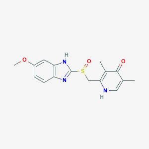 molecular formula C16H17N3O3S B194787 2-(((6-Methoxy-1H-benzo[d]imidazol-2-yl)sulfinyl)methyl)-3,5-dimethylpyridin-4-ol CAS No. 301669-82-9