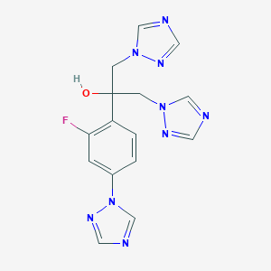 molecular formula C15H14FN9O B194808 4-Defluoro-4-(1H-1,2,4-triazol-1-yl) Fluconazole CAS No. 871550-15-1