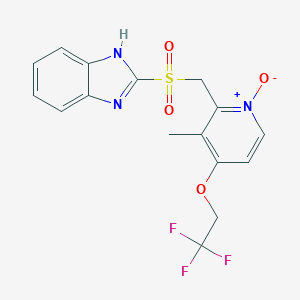 molecular formula C16H14F3N3O4S B194816 Lansoprazole sulfone N-oxide CAS No. 953787-54-7