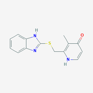 molecular formula C14H13N3OS B194824 2-{[(1H-Benzimidazol-2-yl)sulfanyl]methyl}-3-methylpyridin-4(1H)-one CAS No. 131926-97-1